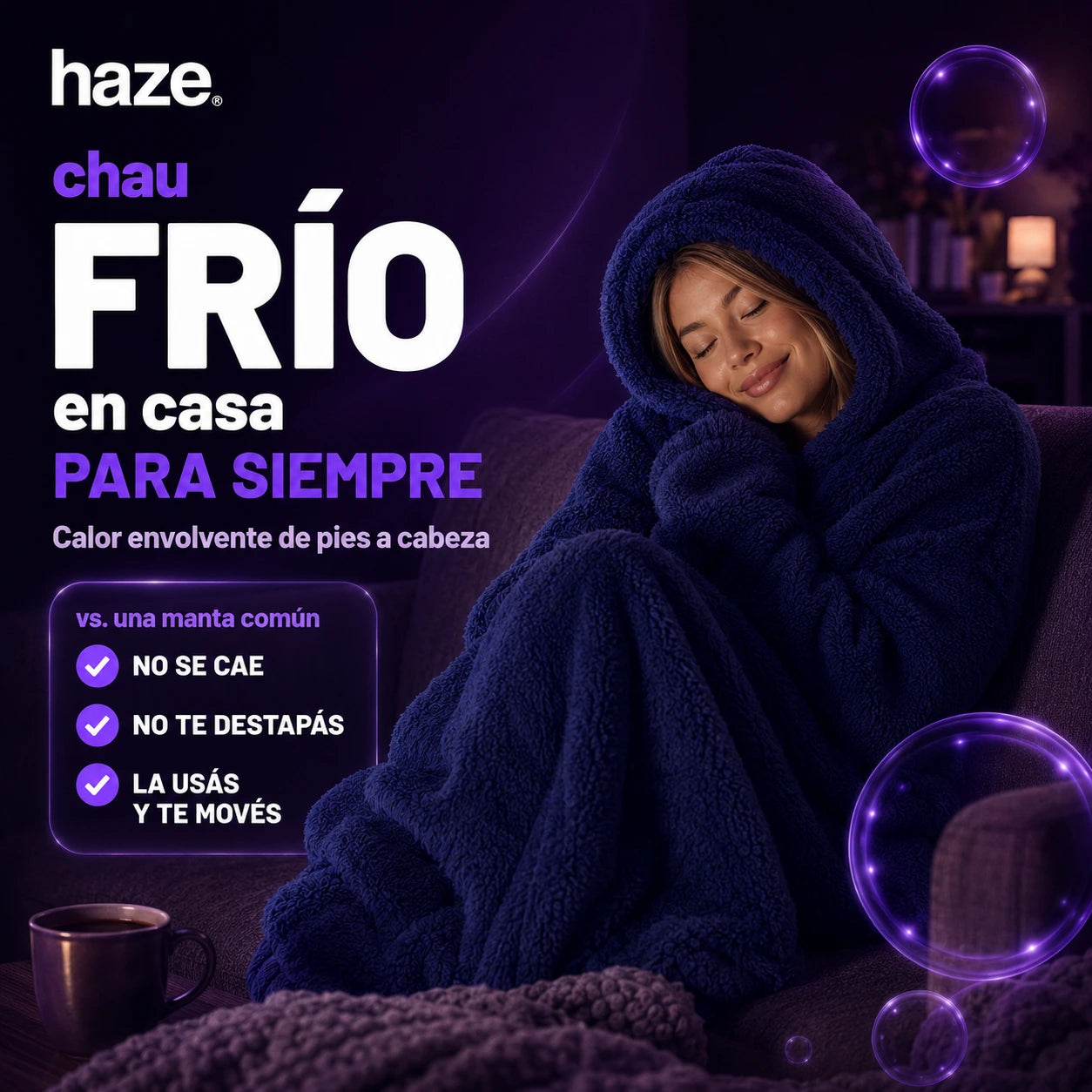 Buzo Manta haze® - calor envolvente, chau frío en casa